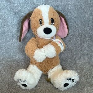 First & Main Puppy Plush 14” Brown White Get Well Soon Stuffed Animal Dog